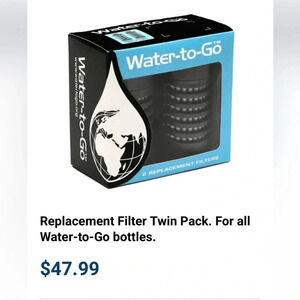 Water-to-Go Replacement Filters Bundle • New in Box • 2 Box (4 Filters in Total)